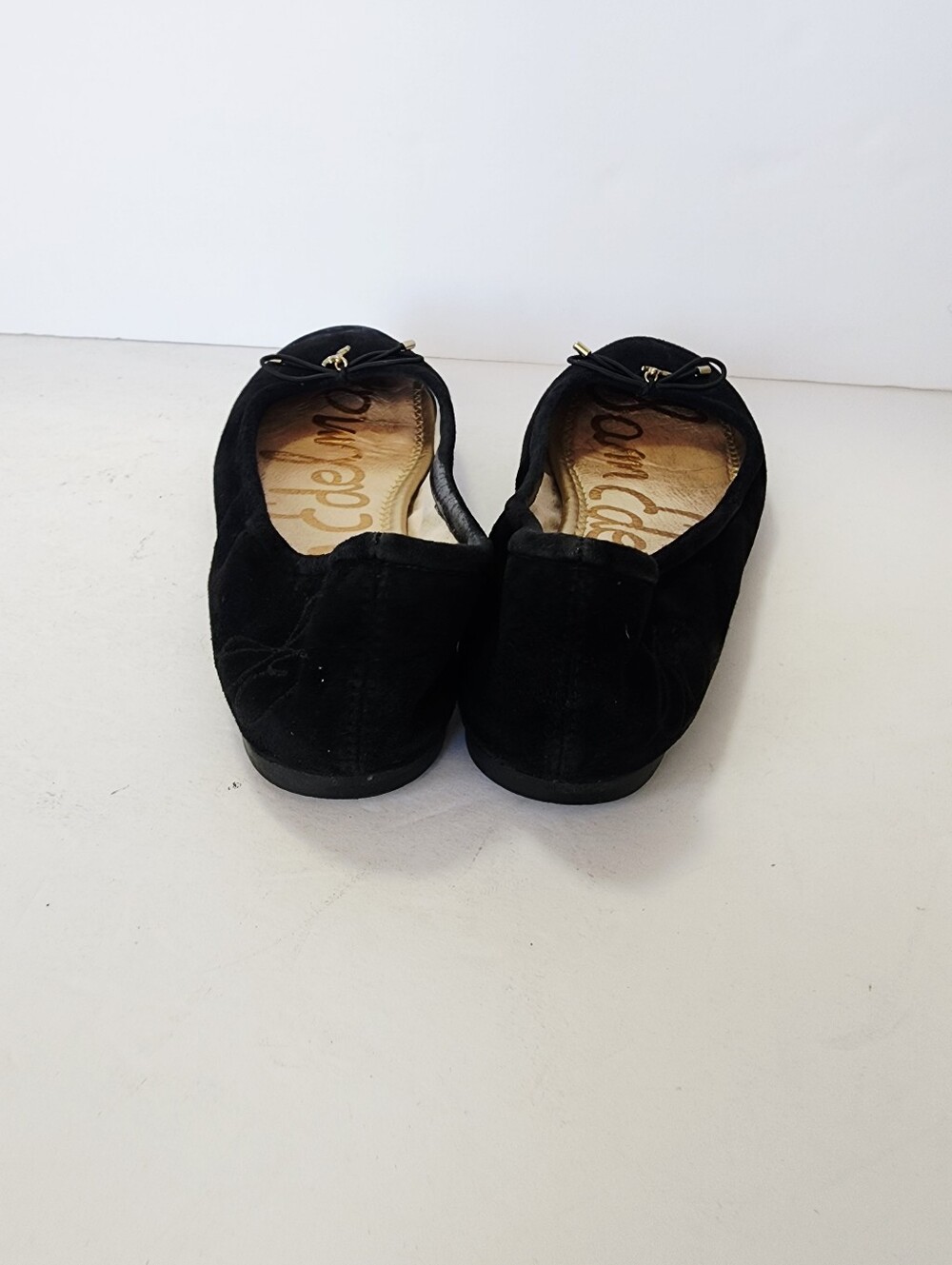 Sam Edelman Black Suede Bow Ballet Flat - Picture 5 of 7